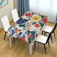 thumbnail image 4 of Yayeee Tablecloths 54" x 72" Rectangle Wrinkle Resistant Party Table Cover, Red Japanese Floral Pattern, 4 of 8