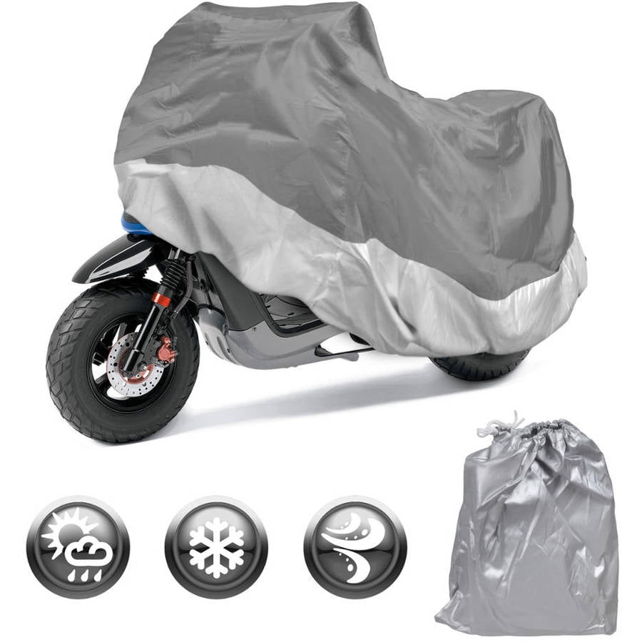 L Red Motorcycle Cover For Winter Outside Storage Snow Rain Moped All Weather US 