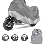 Motorcycle Cover Waterproof Outdoor Motorbike All-Weather Protection, Small (72 Inch)