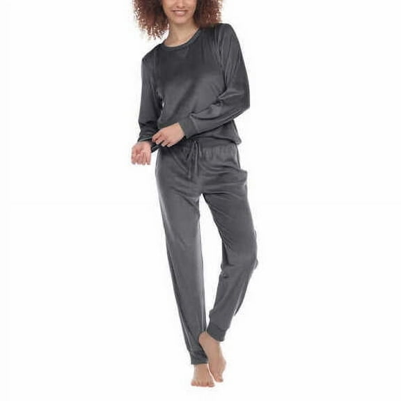 Honeydew Women's 2 Piece Super Soft Fleece Lounge (Drizzle, X-Large)