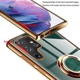 thumbnail image 3 of Compatible with Samsung Galaxy S22 Ultra Case with Ring Stand Slim Thin TPU Silicone Shockproof Anti-Yellowing Protective Phone Case For Samsung Galaxy S22 Ultra 2022 Support Magnetic Car Mount,Green, 3 of 6