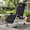 Black, variant on Blazezo Zero Gravity Chair, Folding Reclining Patio Chair, Portable Tanning Chaise with Headrest & Side Tray, 440lbs Capacity for Outdoor Lawn Pool Beach