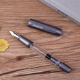 thumbnail image 3 of Majohn T1 Piston Fountain Pen Fine Nib, Gray Aluminum Alloy Transparent Acrylic Large-Capacity Ink Pen Writing Gift Box, 3 of 5