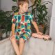 thumbnail image 4 of Balery Colorful Hawaii Palms Conjunto de Pijama Infantil de Manga Corta con Estampado – Ropa de Dormir de Algodón Suave-X-Large, 4 of 6