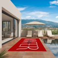 thumbnail image 2 of Hello Winter Outdoor Rug 5x7 Ft, Non Slip Washable Area Rug, Red Merry Christmas New Year Patio Rugs Carpet Runner, Large Floor Mat for Indoor/Outdoor Deck Porch Camping, 2 of 8