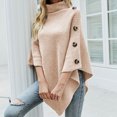 thumbnail image 2 of Vedolay Womens Sweaters Women's Fashion Fall Sweaters Ruffle Neck Knit Pullover Cute Tops,Coffee One Size, 2 of 3