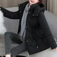 thumbnail image 4 of ZQUUVOU Women's Hooded Quilted Coat Lightweight Water-Resistant Packable Puffer Coat Zip Up Mid-length Jacket Black, 4 of 6