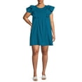 thumbnail image 2 of Terra & Sky Women's Plus Size Woven Eyelet Dress, 2 of 6