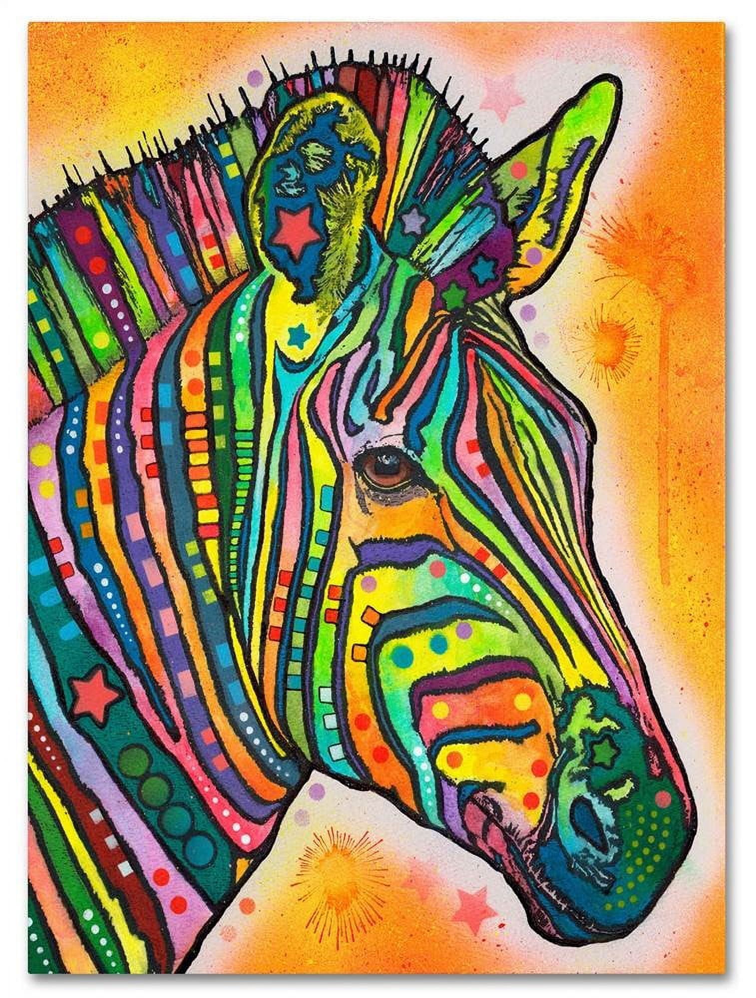 Trademark Fine Art "Zebra" Canvas Art by Dean Russo