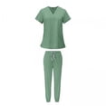 thumbnail image 1 of 2x Conjunto De Uniforme Médico Femenino, Ropa De Trabajo De Enfermera Lavable A Máquina Para Salón De Belleza, 1 of 8
