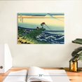 thumbnail image 3 of Elephant Stock Kajikazawa In Kai Province Wall Art - Horizontal Canvas Wall Art - Living Room Wall Decor - Nature Canvas - Gray And Blue Decor By Hokusai - 12" x 8", 3 of 8
