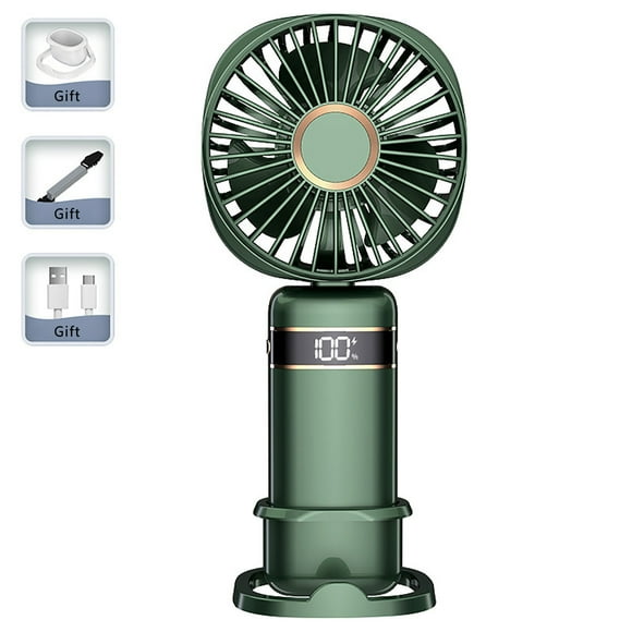 Binwennn Portable USB Rechargeable Fan Mini Folding Fan With Stand & Hanging Strap Compact Design For Travel Home & Wall Oscillating Fan with Remote Control Ac for Tent Camping Window Fan Stroller