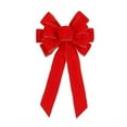 thumbnail image 3 of 1PC 19.7*10.6Inch Red Christmas Bows Large Outdoor Decorations,Velvet Wreath Bow with Gold Edge and Glitter String for Xmas Tree Topper,Front Door,Home,Outside Decor,Christmas Decor,Holiday Bow, 3 of 6