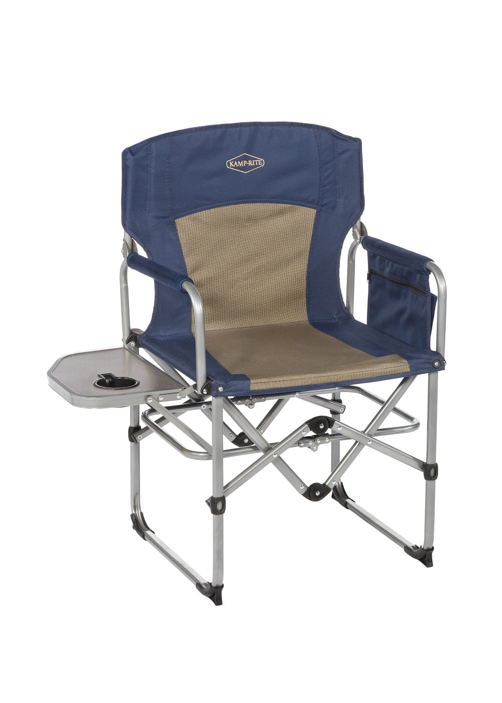 KampRite Portable CompactFold Director's Chair w/ Side Table & Cup