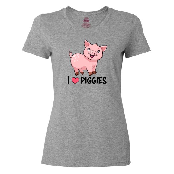 Inktastic I Love Piggies- Cute Pig Women's T-Shirt