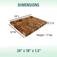 thumbnail image 5 of EcoDecors 24" x 18" FSC Teak End Grain Cutting Board with Groove  Handles, 5 of 7