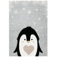 thumbnail image 2 of SAFAVIEH Carousel Kids Penguin in the Snow Area Rug, Light Gray/Black, 5'3" x 7'6", 2 of 10