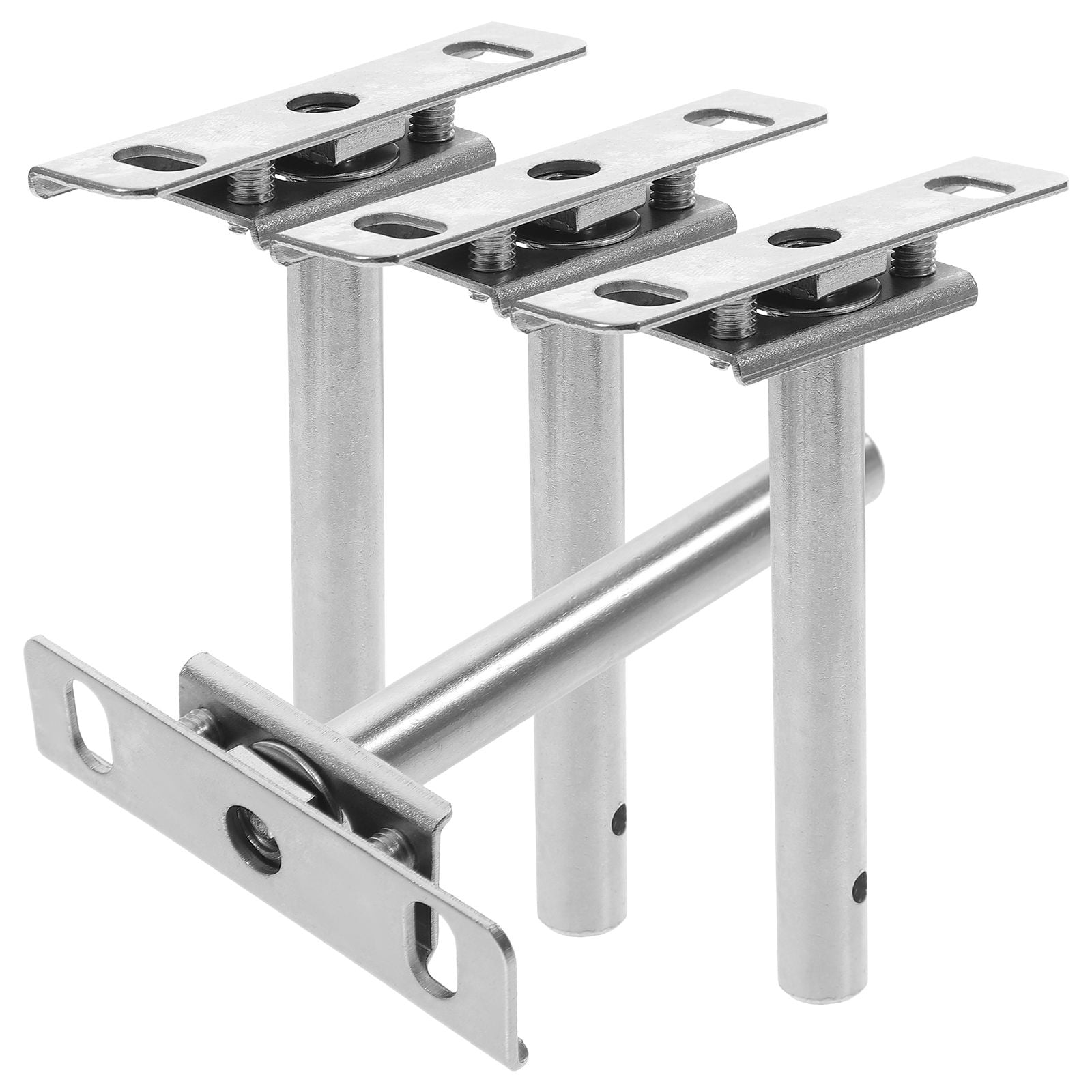 NUOLUX  Heavy Duty Floating Shelf Bracket T Shaped Silver for Glasses