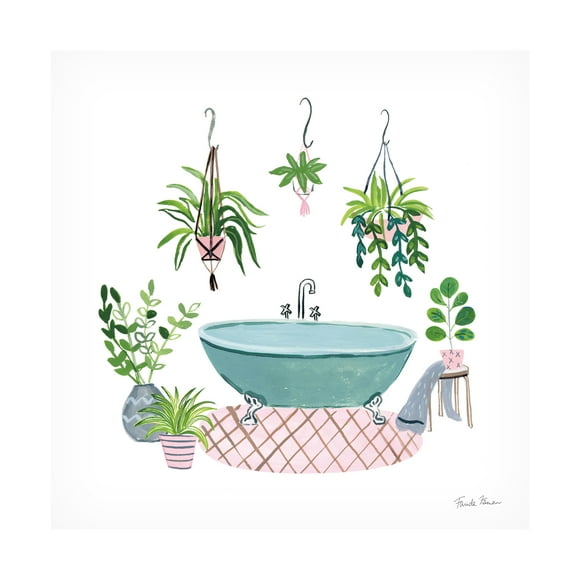 Farida Zaman 'Green Bathroom II' Canvas Art
