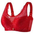 thumbnail image 5 of Lixiuxyad Plus Size Bra Supportive Lift Lace Wireless Comfort Full Coverage Underwire,Bras for Women Red 34, 5 of 6