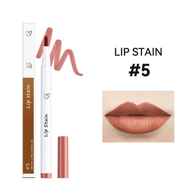 Juego de lápiz de tinte labial mate de 6 colores Delineador de labios antitransferencia resistente al sudor Lápiz de maquillaje multiuso para cobertura total o delineado 1,7 ml cada cosmético de