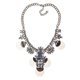 thumbnail image 1 of Accesorios de moda Grandes joyas llamativas de resina Chunky Vintage Gold C, blanco, 1 of 4