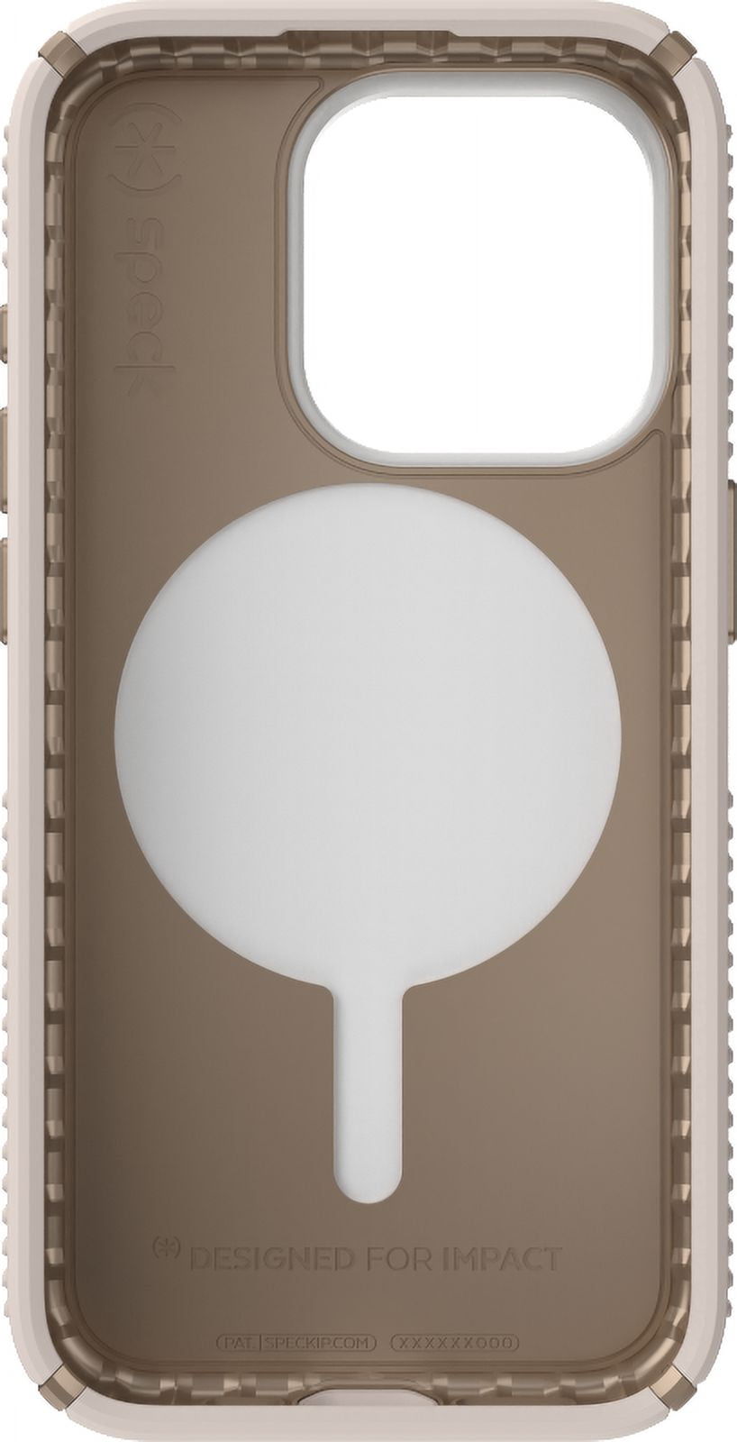 Speck iPhone 15 Pro Case-Presidio2 Grip-ClickLock-MagSafe-6.1 Inch Phone Case-Bleached Bone/Heirloom Gold/Hazel Brown