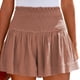 thumbnail image 1 of MKLEKYY Pantalones Cortos para Mujer, de Cintura Alta Elástica, Plisados, con Volantes, Bonitos, Informales y Fluidos para La Playa, 1 of 4