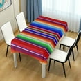 thumbnail image 6 of Coolnut Mexican Tablecloth Mexican Serape Blanket for Mexican Party Wedding Cinco De Mayo Fiesta Decorations Outdoor Picnics Dining Table Cover, Large Square Table Cloth 60x120In, 6 of 7