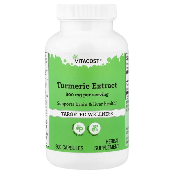 Vitacost Turmeric Extract, 200 Capsules (400 mg per Capsule)