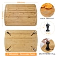 thumbnail image 5 of Bamboo Cutting Board, 30"x20" Extra Large Noodle Board with 4 Removable Feet, Juice Groove, Wooden Stove Top Covers for Electric Stove, Gas Burners, Counter Space, 5 of 8