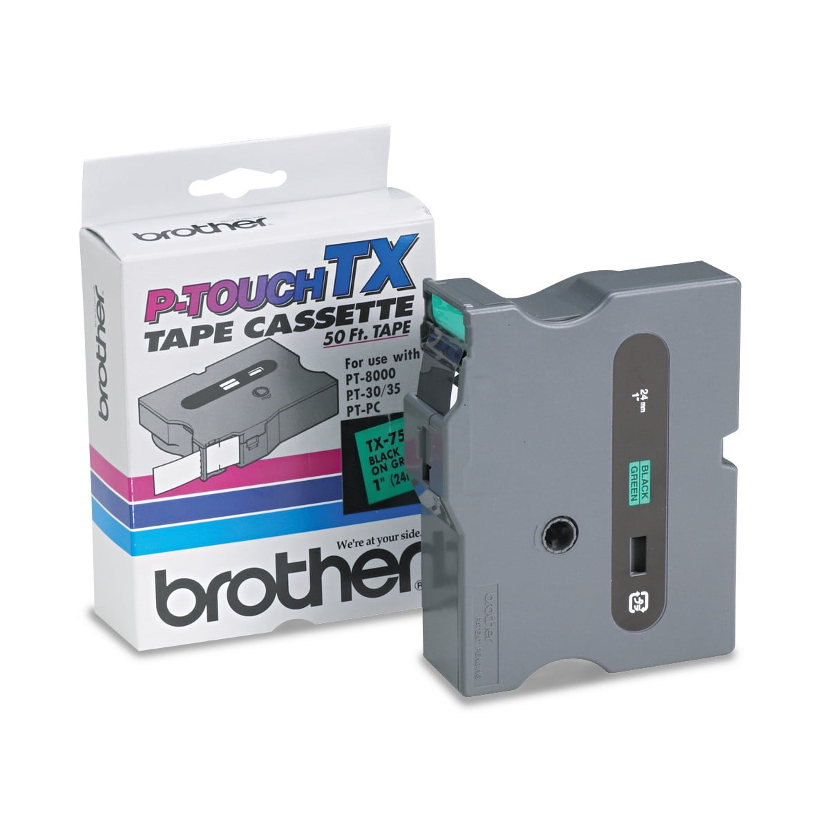 Brother PTouch TX Tape Cartridge for PT8000, PTPC, PT30/35, 1"w