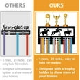 thumbnail image 6 of Horsemanship Medal Holder Trophy Shelf Medal Hanger Display with Shelf Stand Sports 4 Rows Wall Mount Hold 70+ Medals for Men Women Horsemanship Equestrian Awards Rack 15.7 x 7.9 Inch, 6 of 9