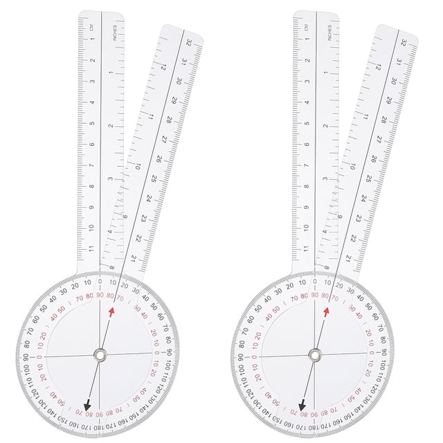 OULII Goniometer for Measurement 2Set in Transparent Plastic for Accurate Results