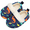 Navy Dinosaur, variant on Barerun Toddler Girls Boys Slippers with Faux Fur Rubber Sole