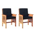 thumbnail image 3 of 3 Meubles de Patio Extérieur Ensemble avec Table d'Appoint et Ensemble de 2 Fauteuils en Brun Cannelle, 3 of 3