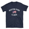 thumbnail image 1 of Richton Park Illinois Patriot Men's Cotton T-Shirt, 1 of 1