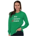 thumbnail image 3 of Xmas Naughty Nice Framed Checklist Long Sleeve TShirt Men Women Brisco Brands L, 3 of 6