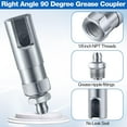 thumbnail image 2 of Lsupdaol Grease Gun Coupler with 1/8 inch NPT Threads, Push on Slotted Right Angle 90 Degree Grease Coupler Fits Standard 1/8 inch NPT Grease Hoses, 2.1 Inch Length, 2 of 7