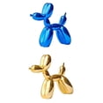 thumbnail image 1 of 2x Novedad Resina Globo Perros Animal Estatua Decoración Artesanía Azul Oro Sunnimix Perros con Globos de Resina, 1 of 8