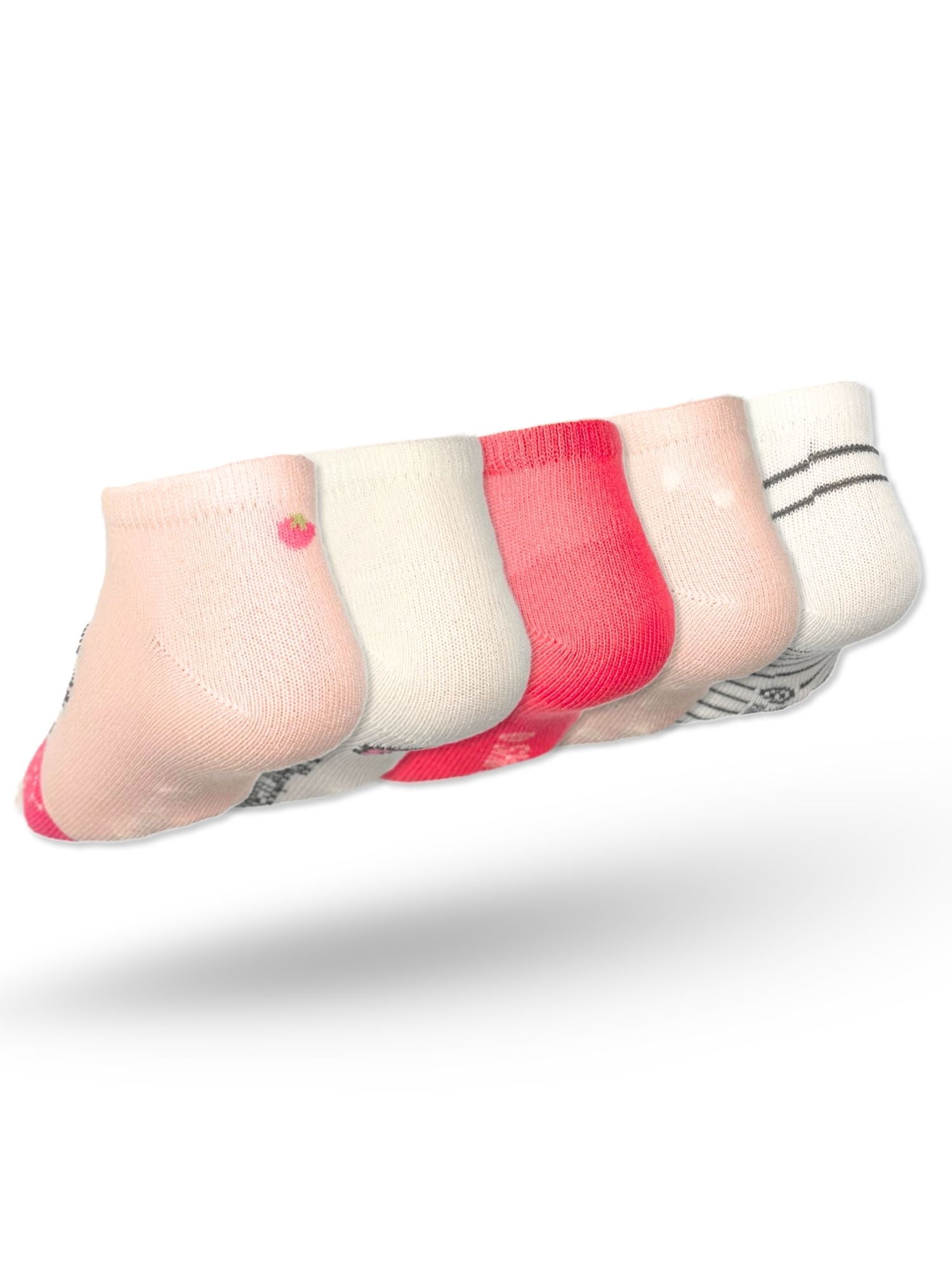 Strawberry Shortcake Girls No-Show Socks, 5-Pack, Sizes S/M-M/L