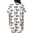 thumbnail image 3 of Bingfone Dachshund Dog Puppy Print Pajamas Sets for Women Soft Short-Sleeved Pjs with Lounge Shorts Two Piece Sleepwear, 3 of 8