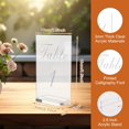 thumbnail image 2 of 4x6 Pièces Numéros de Table de Mariage en Acrylique avec Support 20 Pouces Numéros de Table Transparents avec Support pour Réception de Mariage Panneau Numéro de Lieu Impression de Carte Police de Calligraphie pour Événement Banquet 20 Tares, 2 of 5