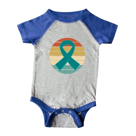 

Inktastic Ovarian Cancer PCOS Ribbon Gift Baby Boy or Baby Girl Bodysuit