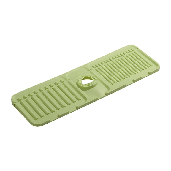 erfcxs Silicone Faucet Splash Proof Mat Kitchen Countertop Bathroom Drain Mat Hand Washing Faucet Slope Splash Proof Mat