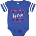 thumbnail image 3 of Inktastic My Nana Loves Me Hearts in Pink Plaid Boys or Girls Baby Bodysuit, 3 of 5