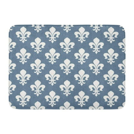 Light Blue Fleur De Lis - KDAGR Abstract Light Blue Vintage Classical French Royal Ornate Fleur De Lis Pattern Beautiful Doormat Floor Rug Bath Mat 23.6x15.7 inch