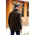 thumbnail image 5 of Sherrylily Men Pea Coat Double Breasted Winter Fashion Trench Coats, 5 of 6