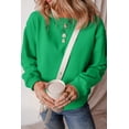 thumbnail image 4 of Ahlaray Warm & Chic Dark Green Terry Fleece Crewneck for All Sizes, 4 of 8