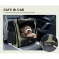 thumbnail image 3 of Mochila transportadora para mascotas Pecute Cat Dog Widen Space Verde Oscuro, 3 of 9